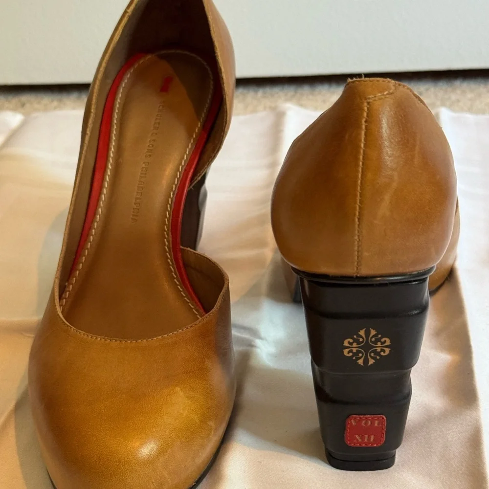 Anthropologie by Schuler & Sons Bookbinder Platform Heels in Tan - Picture 8 of 12